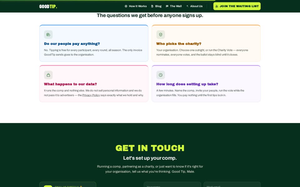 Straight answers, on the About Us page