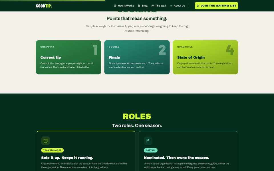 Points that mean something, on the How It Works page
