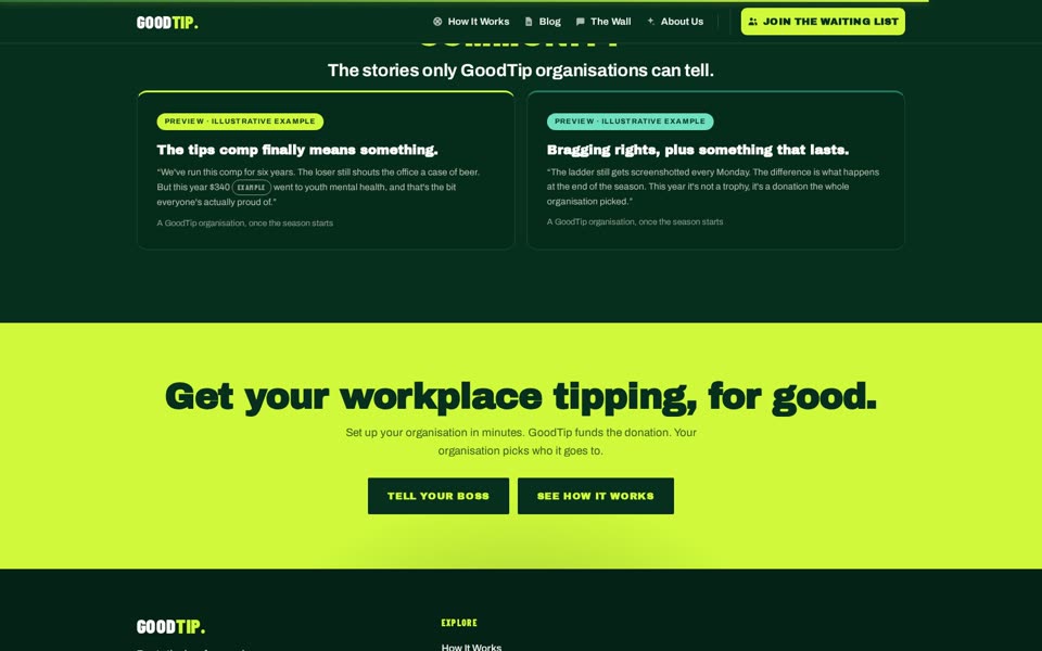Stories from GoodTip organisations, on the Blog page