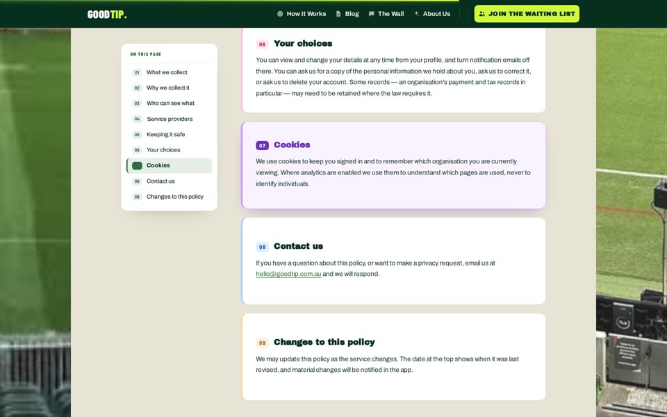 Your choices, on the Privacy Policy page